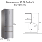 Haier A3FE737C/837C Frigorífico Combi Total No Frost - Imagen 2