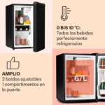 KLARSTEIN Neveras Pequeñas 66L-80L para Bebidas y Alimentos - Imagen 3