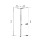 KUBO KBC9136 WH 143 cm 175L Ventilado Frigorífico Combi Blanco - Imagen 5